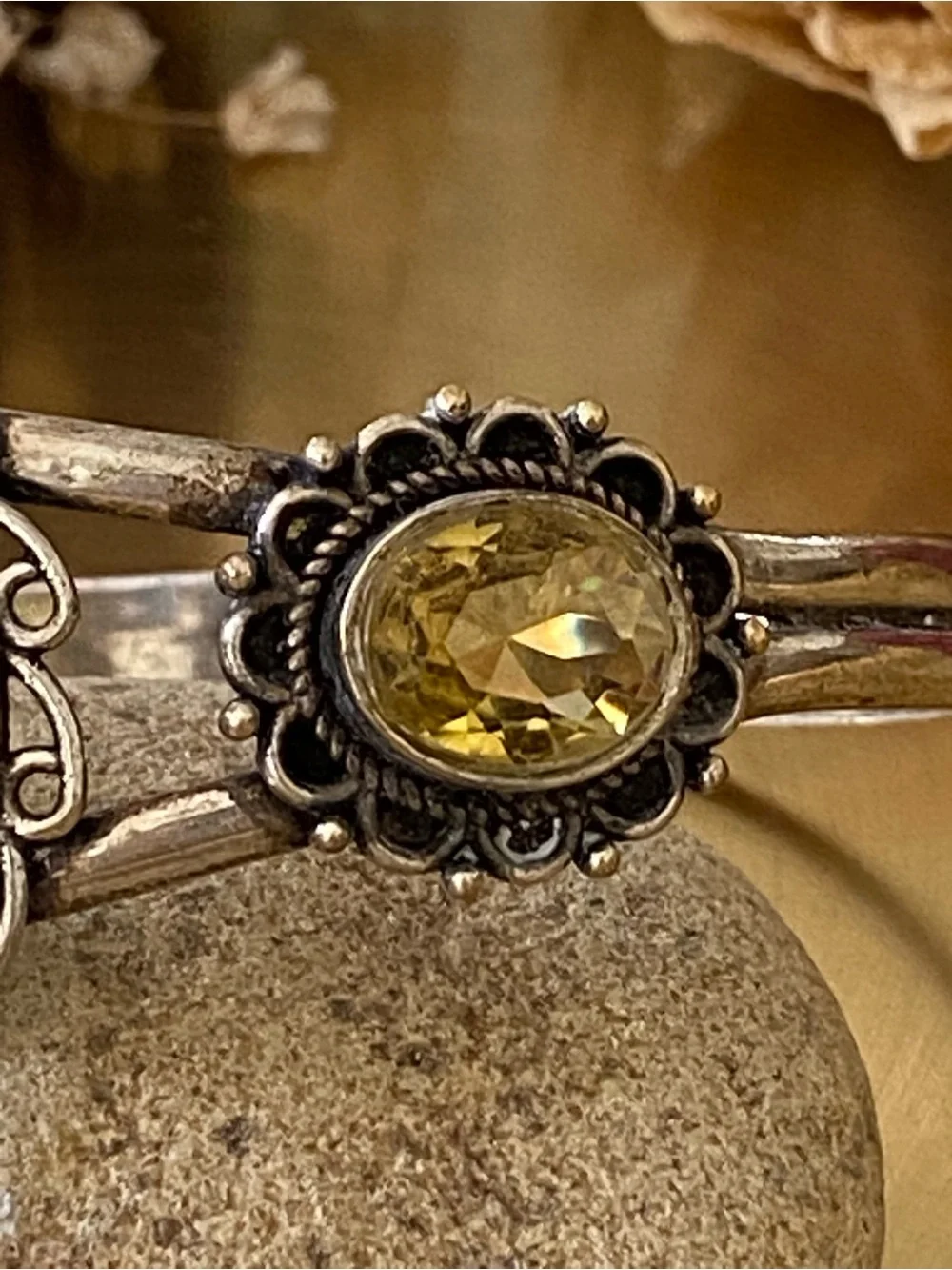 Citrine Hand Crafted Bangle